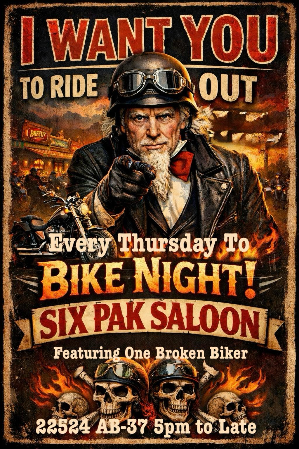 Six Pak Saloon Bike Night