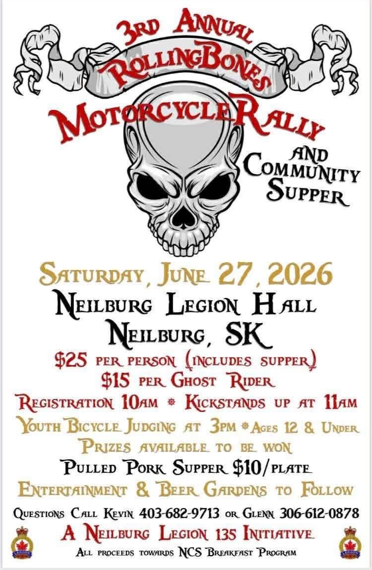 3rd Annual Rolling Bones Rally & Community Supper