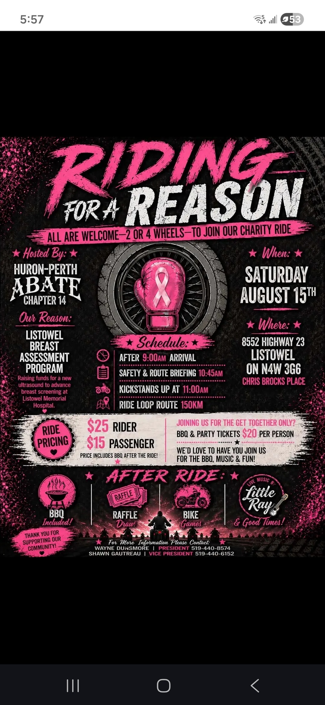 Riding for a Reason (Huron-Perth ABATE Ch. 14)