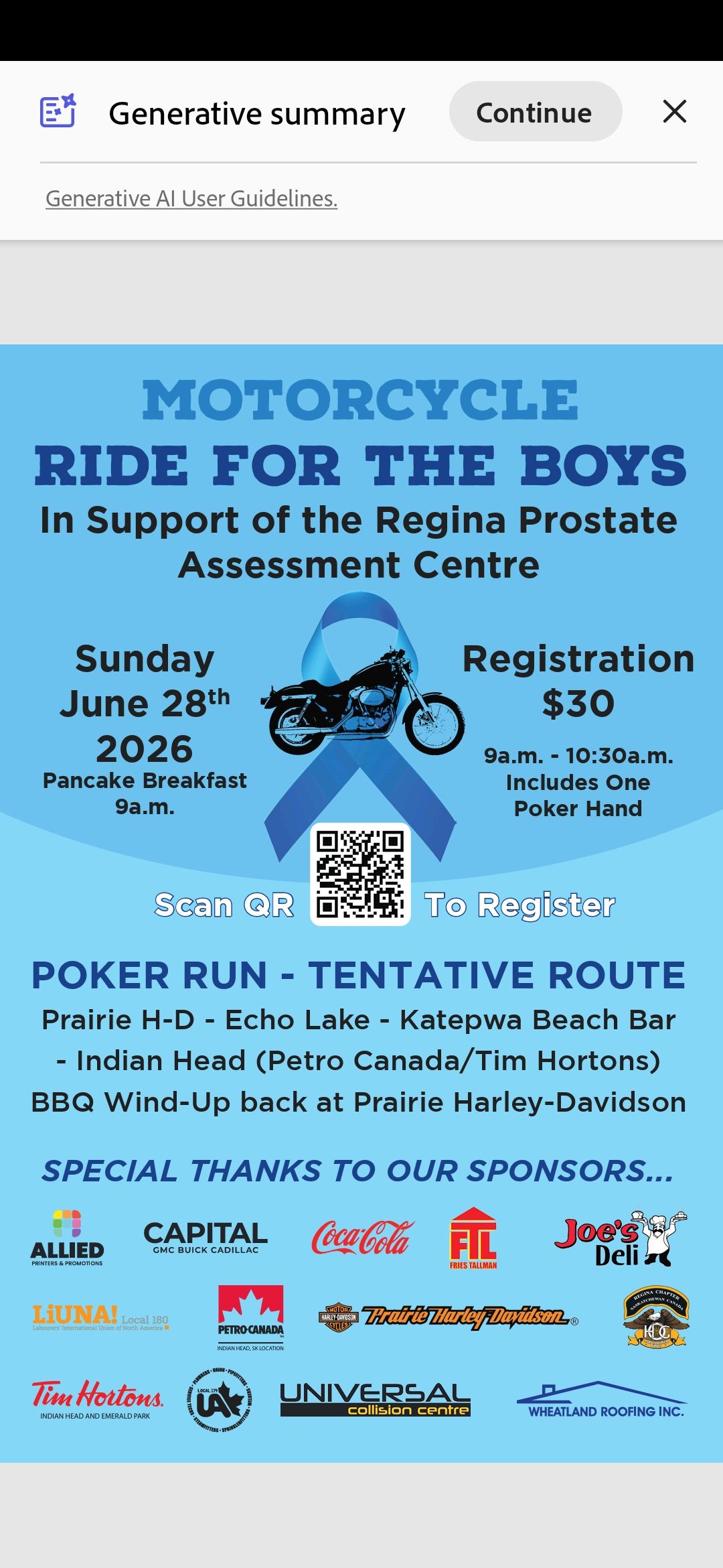 Motorcycle Ride for the Boys