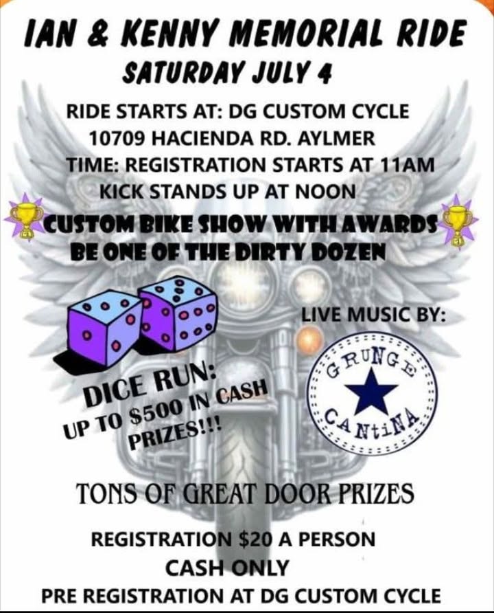 Ian & Kenny Memorial Ride