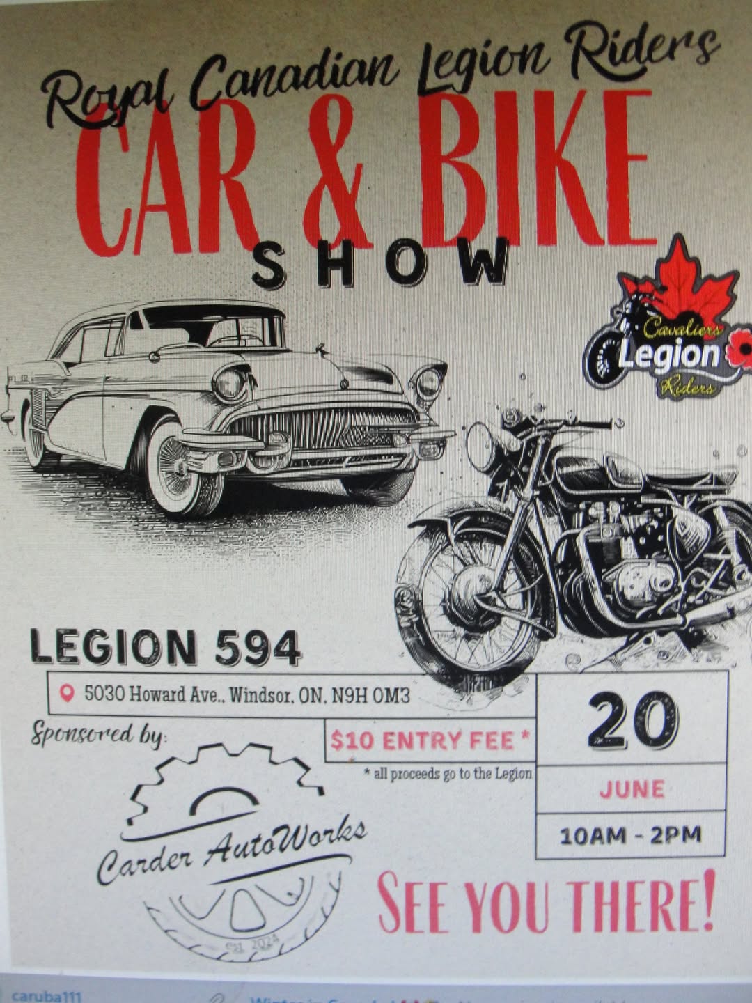 Royal Canadian Legion Riders Car and Bike Show