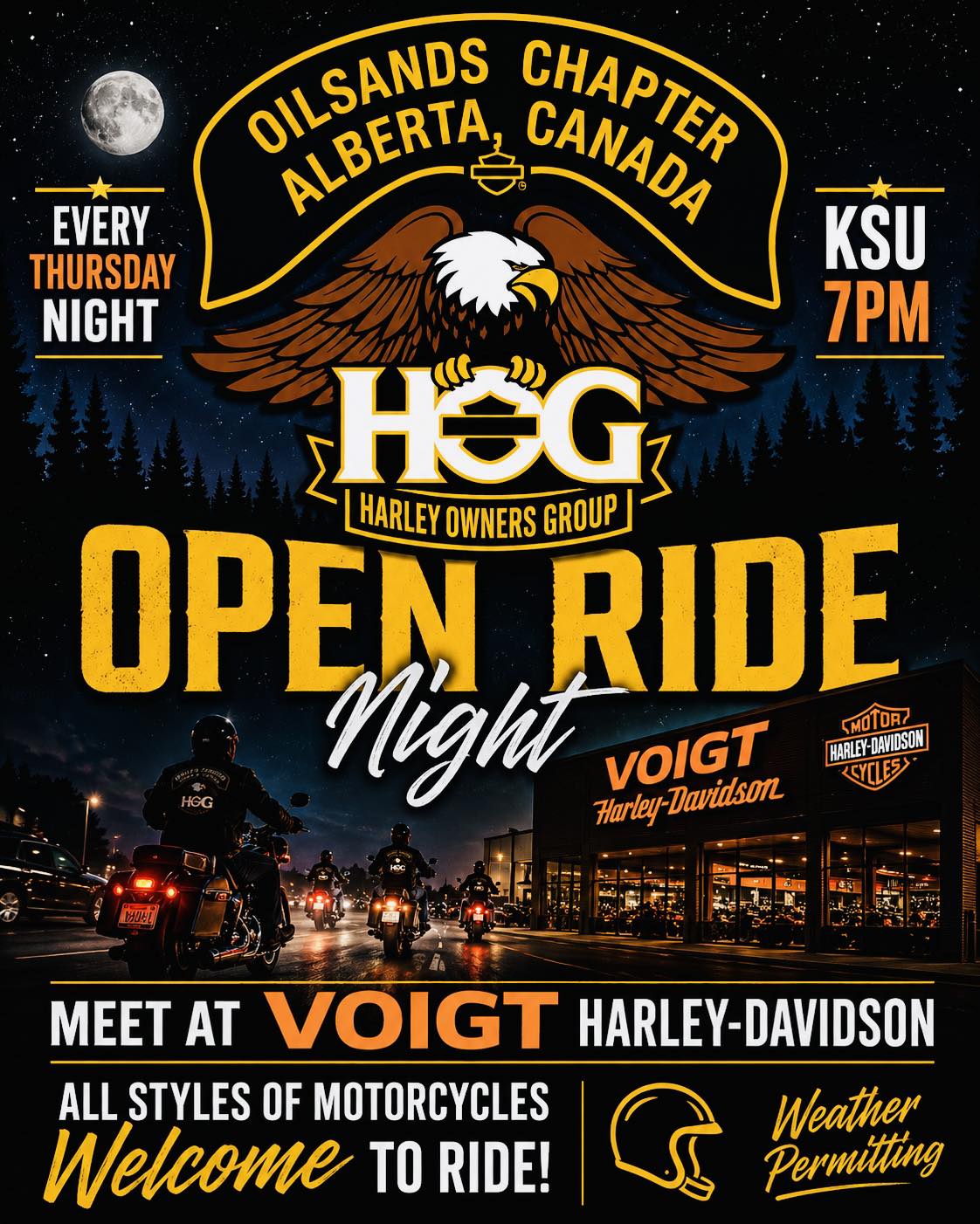 Oilsands Chapter HOG (Harley Owners Group) — Open Ride Night