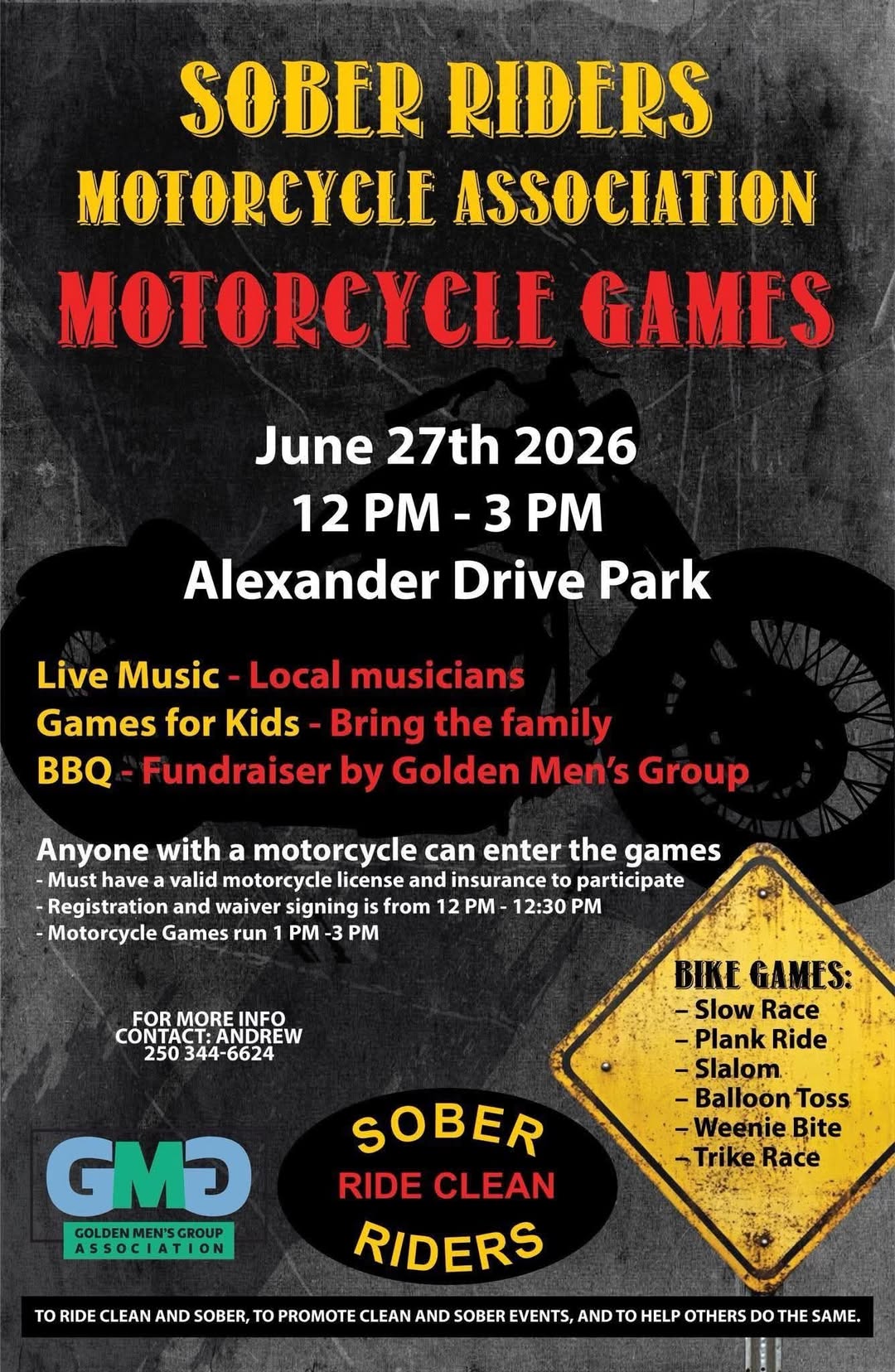 vSober Riders Motorcycle Association Motorcycle Games