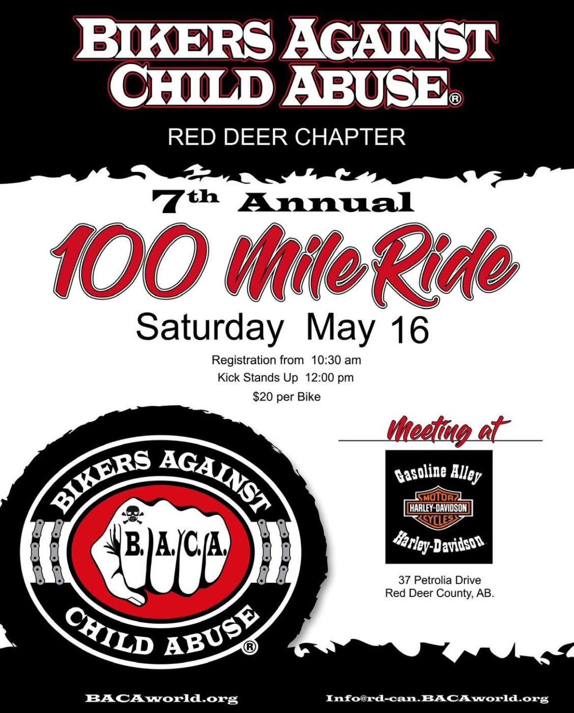 100 Mile Ride (7th Annual) – B.A.C.A. Red Deer Chapter